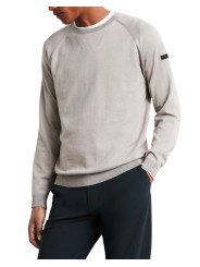 PULL FIN GREIGE COL ROND 26120 85 RRD ROBERTO RICCI DESIGNS HOMME face 2
