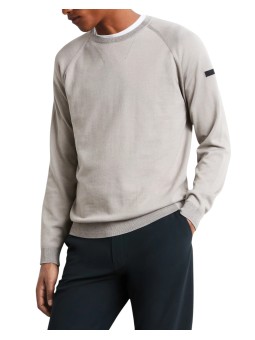 PULL FIN GREIGE COL ROND 26120 85 RRD ROBERTO RICCI DESIGNS HOMME face 2
