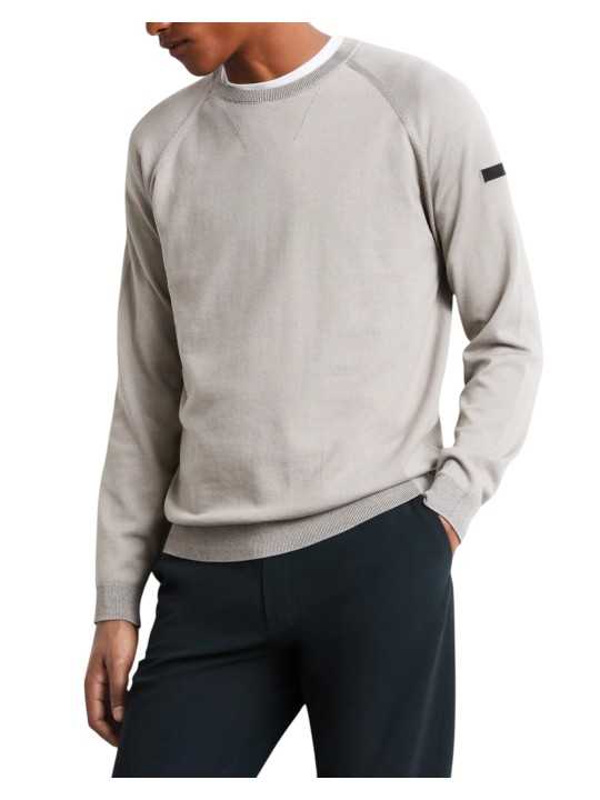 PULL FIN GREIGE COL ROND 26120 85 RRD ROBERTO RICCI DESIGNS HOMME face 2