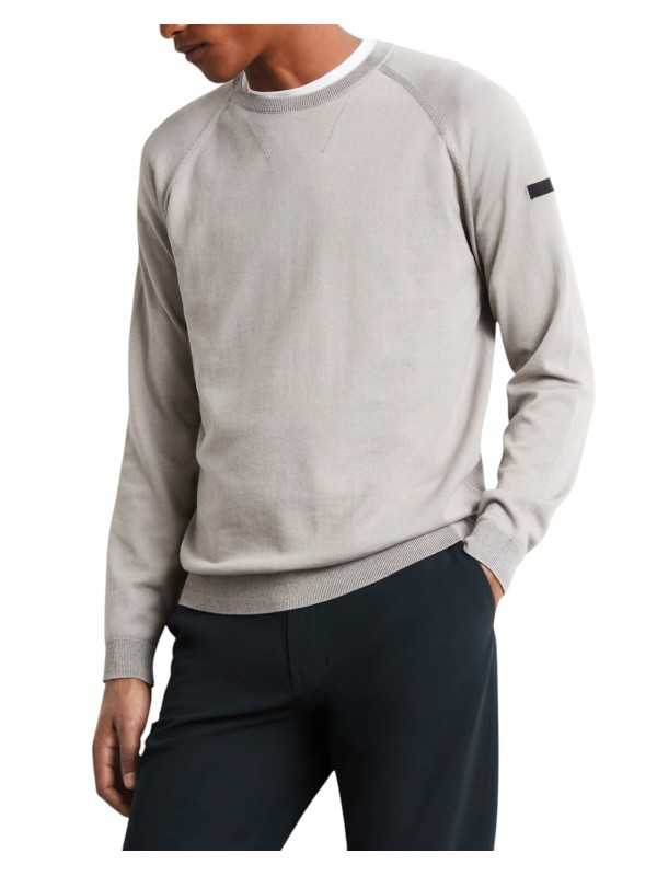 PULL FIN GREIGE COL ROND 26120 85 RRD ROBERTO RICCI DESIGNS HOMME face 2