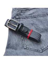 CEINTURE TRESSEE HARVARD MONO ASPHALT GREY LA BOUCLE MIXTE B10100975 Strasbourg focus1