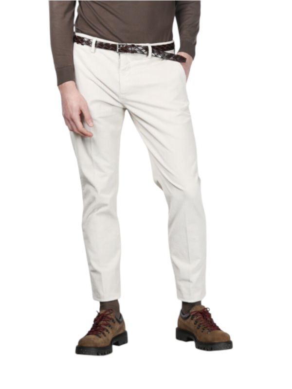Chino velours Osaka écru VBE033 020 Mason's Homme boutique Strasbourg vêtement shop store mode front