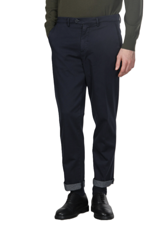Chino travel New Boston loose navy MBE071 312 Mason's Homme boutique Strasbourg vêtement shop store mode front