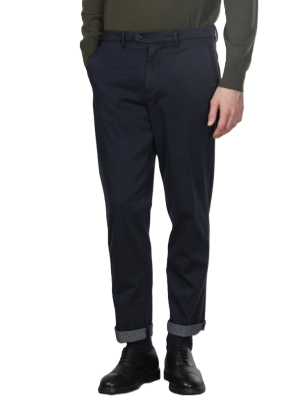 Chino travel New Boston loose navy MBE071 312 Mason's Homme boutique Strasbourg vêtement shop store mode front