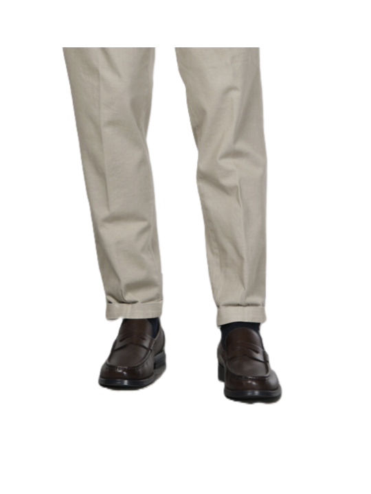 Chino Paris Style toile douce sable coton laine stretch MBE330 594 Mason's Homme boutique vêtement mode store shop revers