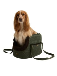 Sac matelassé Dog vert moumoute brun Barbour Dog DAC 0140 OL74 boutique store chien mode shop Strasbourg