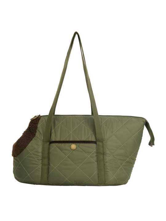 Sac matelassé Dog vert moumoute brun Barbour Dog DAC 0140 OL74 boutique store chien mode shop Strasbourg r