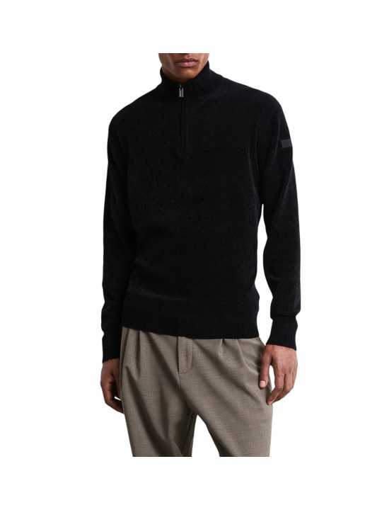 PULL COL CAMIONNEUR VELOURS NAVY 26136 60 RRD ROBERTO RICCI DESIGNS HOMME face