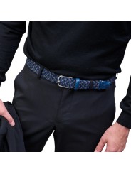 CEINTURE TRESSEE ZURICH TRIO NAVY BLUE BLACK GREY LA BOUCLE MIXTE B30300180 Strasbourg taille 1