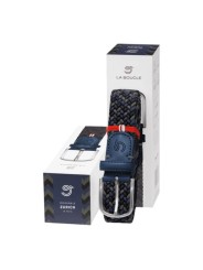 CEINTURE TRESSEE ZURICH TRIO NAVY BLUE BLACK GREY LA BOUCLE MIXTE B30300180 Strasbourg packaging
