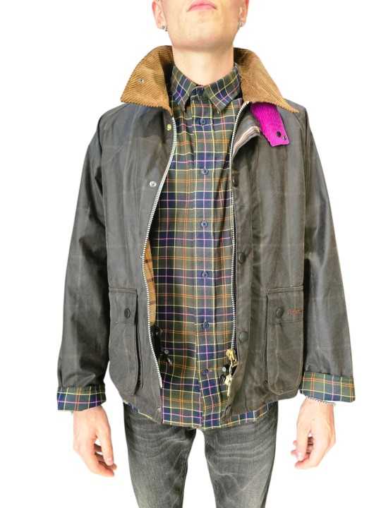 Blouson Paul Smith Transport wax tartan vert bleu Rustic Barbour homme MWX 2611 BR71 femme boutique Strasbourg store vêtement i