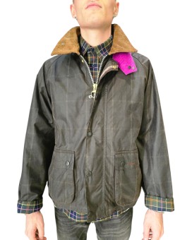 Blouson Paul Smith Transport wax tartan vert bleu Rustic Barbour homme MWX 2611 BR71 femme boutique Strasbourg store vêtement d