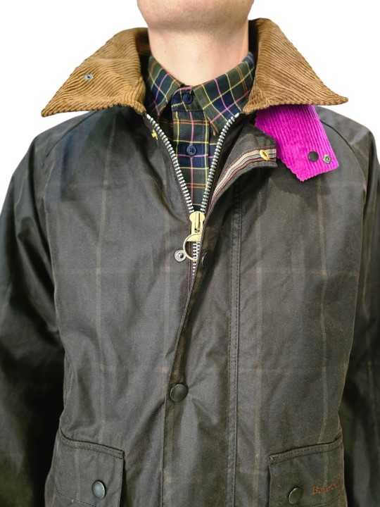Blouson Paul Smith Transport wax tartan vert bleu Rustic Barbour homme MWX 2611 BR71 femme boutique Strasbourg store vêtement c