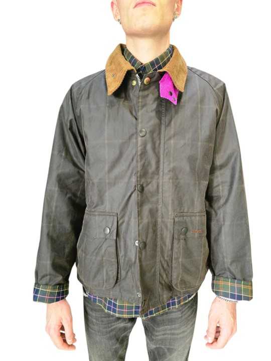 Blouson Paul Smith Transport wax tartan vert bleu Rustic Barbour homme MWX 2611 BR71 femme boutique Strasbourg store vêtement ba