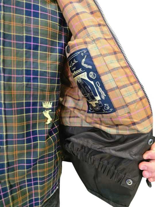 Blouson Paul Smith Transport wax tartan vert bleu Rustic Barbour homme MWX 2611 BR71 femme boutique Strasbourg store vêtement e