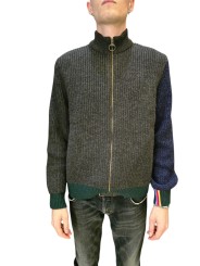 GILET PAUL SMITH PATCH BRUN BLEU VERT BAYA POIGNET MKN 1796 BR37 Barbour homme