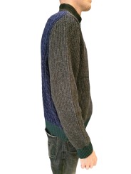 Gilet Paul Smith patch brun bleu vert baya poignet Barbour homme MKN 1796 BR37 boutique Strasbourg vêtement mode store side