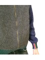 Gilet Paul Smith patch brun bleu vert baya poignet Barbour homme MKN 1796 BR37 boutique Strasbourg vêtement mode store détail