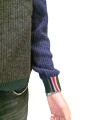 Gilet Paul Smith patch brun bleu vert baya poignet Barbour homme MKN 1796 BR37 boutique Strasbourg vêtement mode store zoom