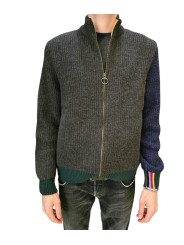 Gilet Paul Smith patch brun bleu vert baya poignet Barbour homme MKN 1796 BR37 boutique Strasbourg vêtement mode store open