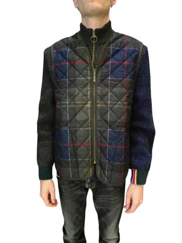 Doublure Liner réversible tartan sage MLI 0064 TN14 Barbour homme boutique Strasbourg mode vêtement store veste front