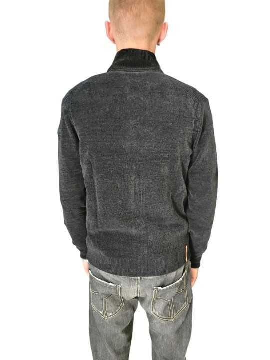 Gilet zip velours noir 26134 10 RRD Roberto Ricci Designs Homme boutique Strasbourg vêtement mode store dos