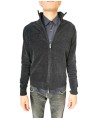 Gilet zip velours noir 26134 10 RRD Roberto Ricci Designs Homme boutique Strasbourg vêtement mode store face