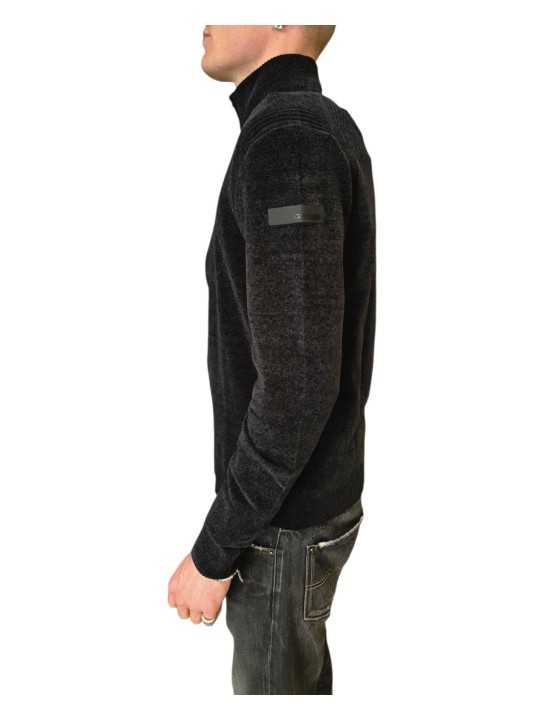 Gilet zip velours noir 26134 10 RRD Roberto Ricci Designs Homme boutique Strasbourg vêtement mode store pro fil