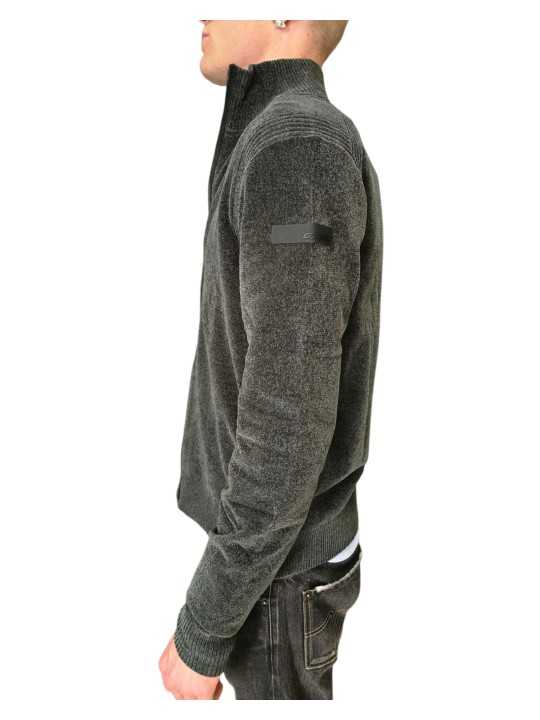 Gilet zip velours kaki 26134 20 RRD Roberto Ricci Designs Homme boutique Strasbourg vêtement mode store profil