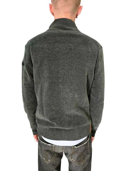Gilet zip velours kaki 26134 20 RRD Roberto Ricci Designs Homme boutique Strasbourg vêtement mode store dos