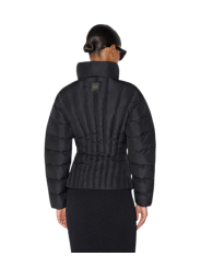 Doudoune courte noir corset mate PI95D 66E1 V550 110 Elisabetta Franchi femme boutique Strasbourg vêtement fashion store dos