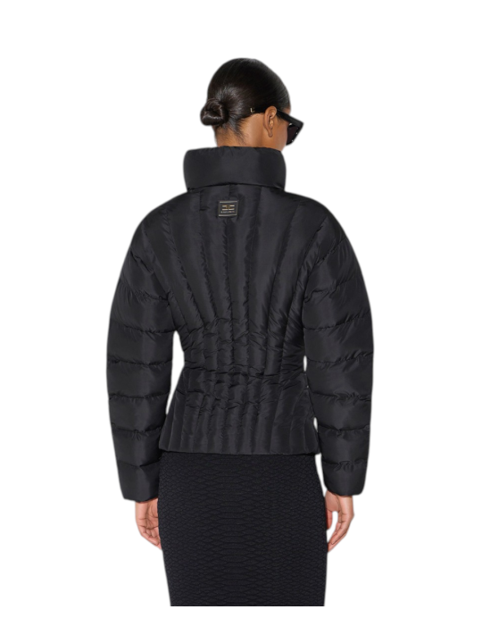 Doudoune courte noir corset mate PI95D 66E1 V550 110 Elisabetta Franchi femme boutique Strasbourg vêtement fashion store dos