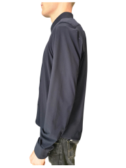 Chemise floqué navy RRD Roberto Ricci Designs Homme 26264 60B boutique Strasbourg vêtement mode fashion store profil