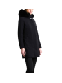 Doudoune mi longue surflex noir col fourrure RRD Roberto Ricci Design femme W26502F 10 boutique Strasbourg mode vêtement store p