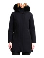 Doudoune mi longue surflex noir col fourrure RRD Roberto Ricci Design femme W26502F 10 boutique Strasbourg mode vêtement store f