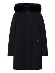 Doudoune mi longue surflex noir col fourrure RRD Roberto Ricci Design femme W26502F 10 boutique Strasbourg mode vêtement store f
