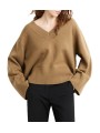 Pull v camel maille tech RRD Roberto Ricci Femme W26661 84 boutique Strasbourg vêtement mode store front