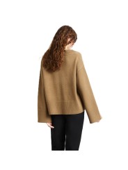 Pull v camel maille tech RRD Roberto Ricci Femme W26661 84 boutique Strasbourg vêtement mode store dos