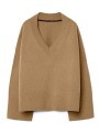 Pull v camel maille tech RRD Roberto Ricci Femme W26661 84 boutique Strasbourg vêtement mode store flat