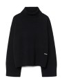 Pull col roulé noir maille tech RRD Roberto Ricci Design Femme W26665 10 boutique Strasbourg vêtement mode store flat