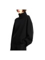 Pull col roulé noir maille tech RRD Roberto Ricci Design Femme W26665 10 boutique Strasbourg vêtement mode store profil
