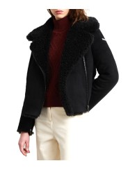 Perfecto noir éco shearling RRD Roberto Ricci Design Femme W26573 10 boutique Strasbourg mode vêtement store front