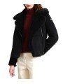 Perfecto noir éco shearling RRD Roberto Ricci Design Femme W26573 10 boutique Strasbourg mode vêtement store front