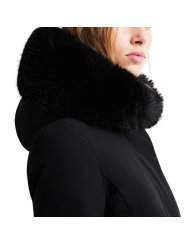 Doudoune mi longue surflex noir col fourrure RRD Roberto Ricci Design femme W26502F 10 boutique Strasbourg mode vêtement store h