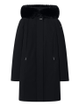 Doudoune mi longue surflex noir col fourrure RRD Roberto Ricci Design femme W26502F 10 boutique Strasbourg mode vêtement store b