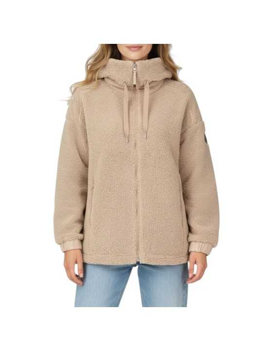 Polaire longue oversize Noelle Sable SunKissed Parajumpers PJS Femme PWFLPF33 0253 boutique Strasbourg vêtement mode front