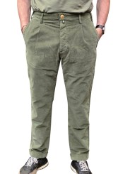 CHINO HENRY SERGE VELOURS OBLIQUE VERT AMANDE 4375 R42 JACOB COHEN HOMME face 2