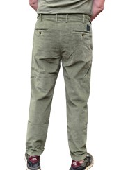 CHINO HENRY SERGE VELOURS OBLIQUE VERT AMANDE 4375 R42 JACOB COHEN HOMME dos