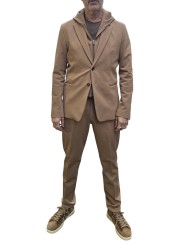 VESTE PLASTRON CAPUCHE AMOVIBLE CAMEL JERSEY U2070J G5211 17 UNGARO HOMME look