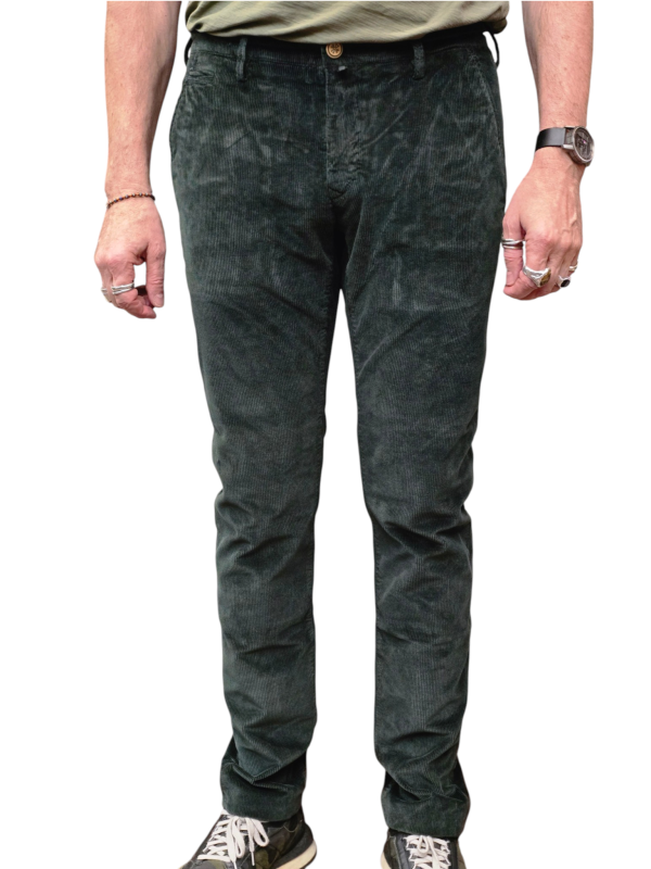 Chino pantalon Bobby velours vert sapin Jacob Cohen Homme T89 26I-JUM-P0001-003-S3653 boutique Strasbourg vêtement mode store f
